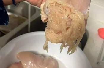 Mother Posts An Alarming Image Of Chicken Breast Disintegrating Into Spaghetti-Like Strands